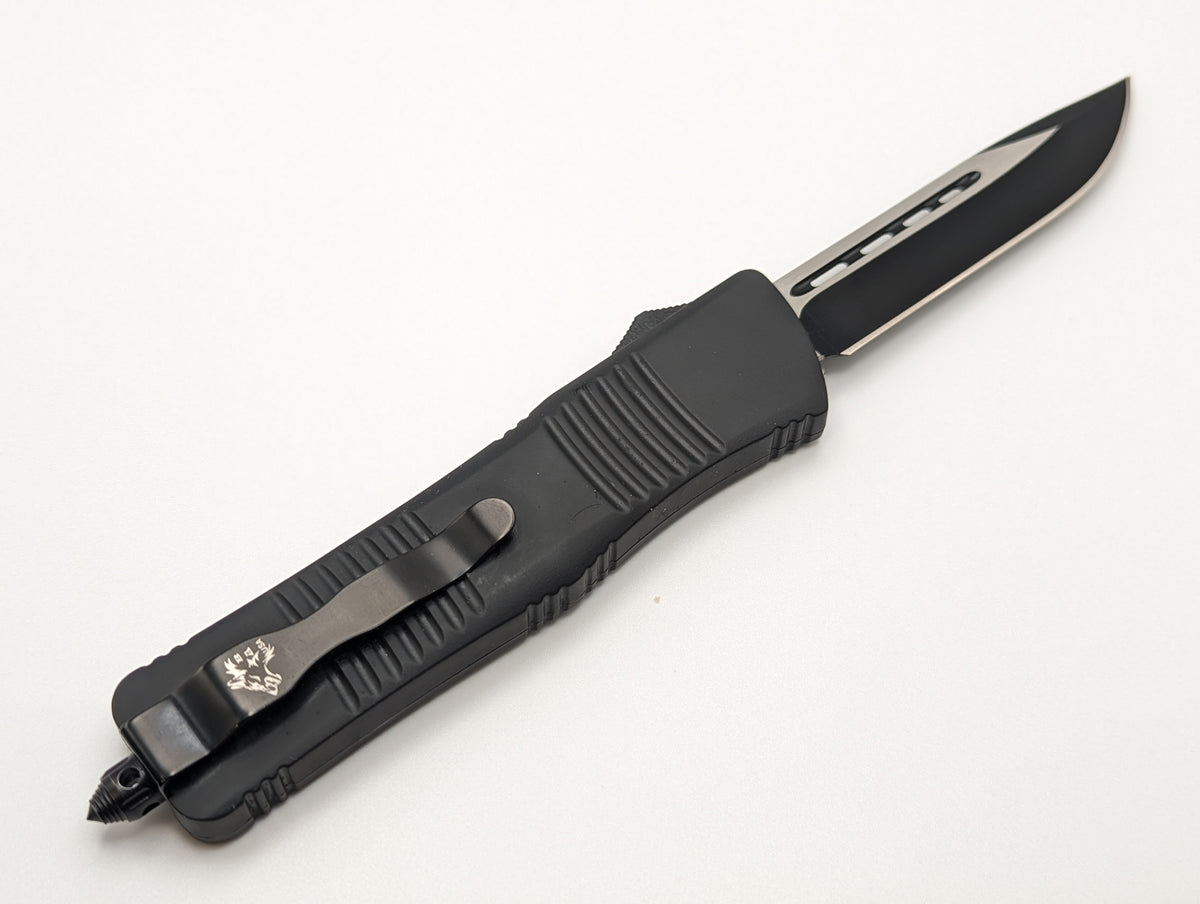 9.5" XL BK TACTICAL SINGLE EDGE OTF KNIFE
