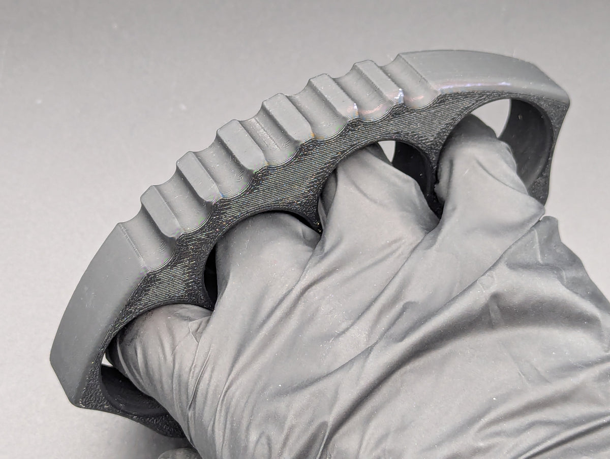 BLACK NPE 3/4" A.R.S. FAT BOY 3D PRINTED KNUCKLE DUSTER