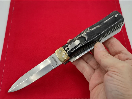 Dual Speed 2 Blade Buffalo Horn Automatic Leverlock