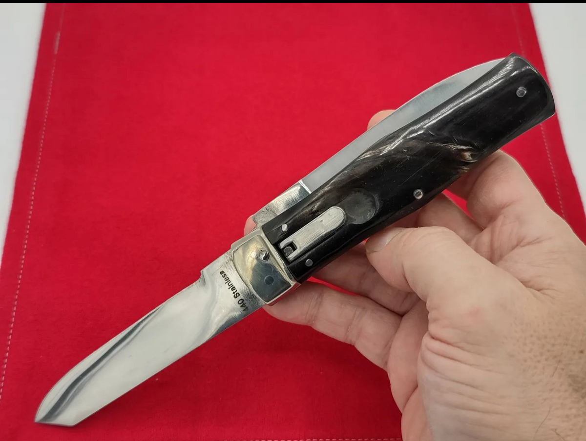 Dual Speed 2 Blade Buffalo Horn Automatic Leverlock