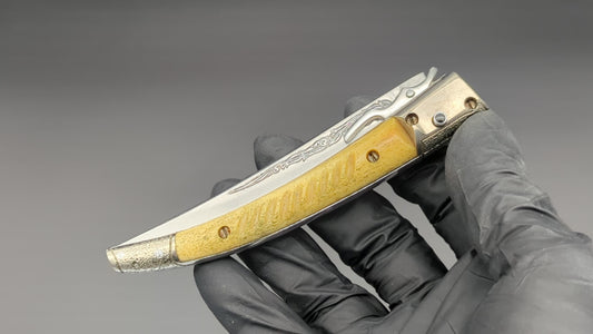 VINTAGE SOVIET ERA RPK FAUX BONE ENGRAVED SWINGUARD