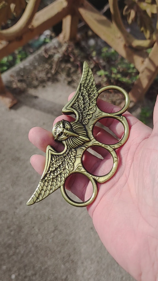 GOLDEN EAGLE FOUR FINGER BRASS KNUCKLE DUSTER