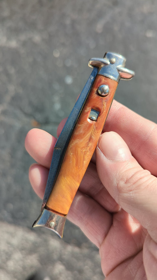 Caramel Antique Shur-Snap USA Pre-Ban Automatic Knife