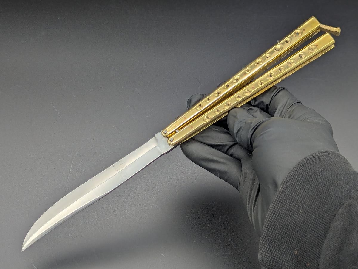 11" BRASS & STEEL CLIP POINT PHILIPPINES HANDMADE BALISONG