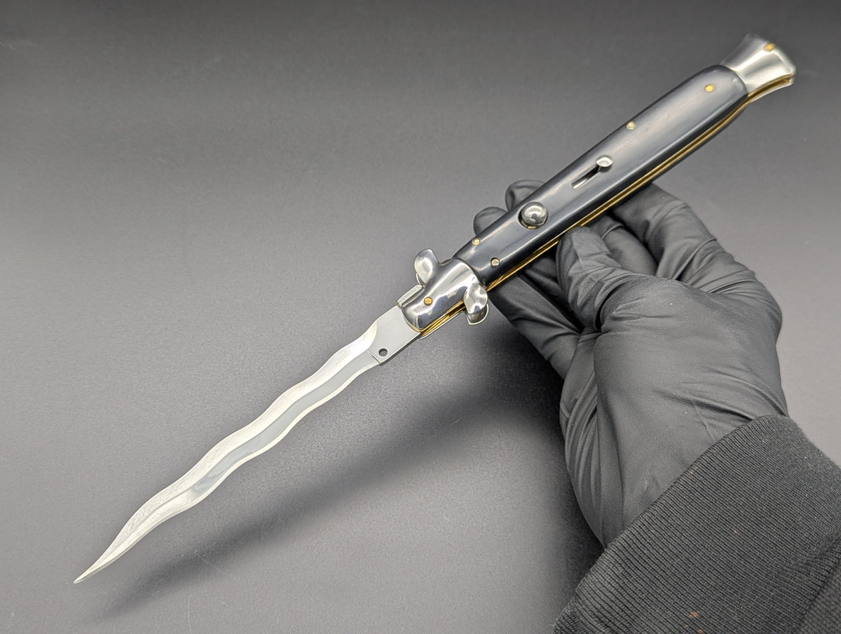 13" KRIS BLADE BLACK COMPOSITE ITALIAN STYLE STILETTO