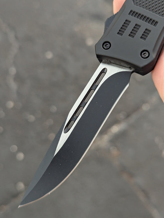 8.25" Single Edge CQB OTF Automatic Knife Black