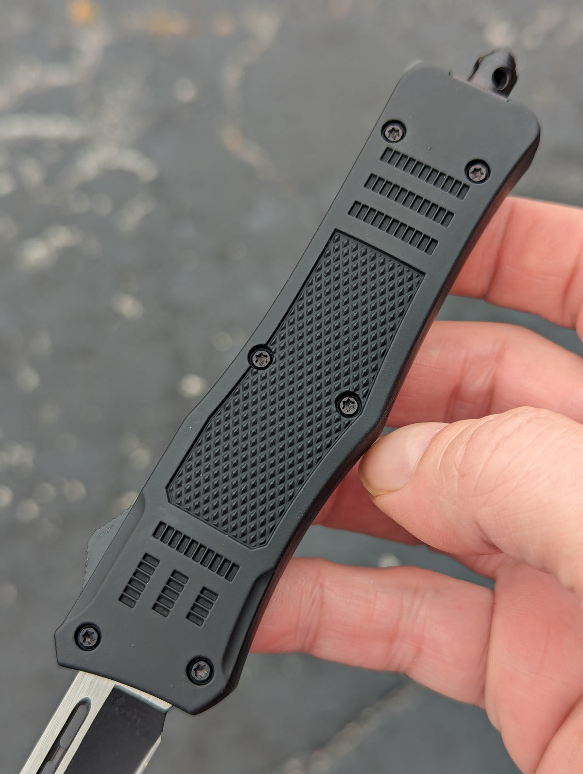 8.25" Tanto CQB OTF Automatic Knife Black Tactical