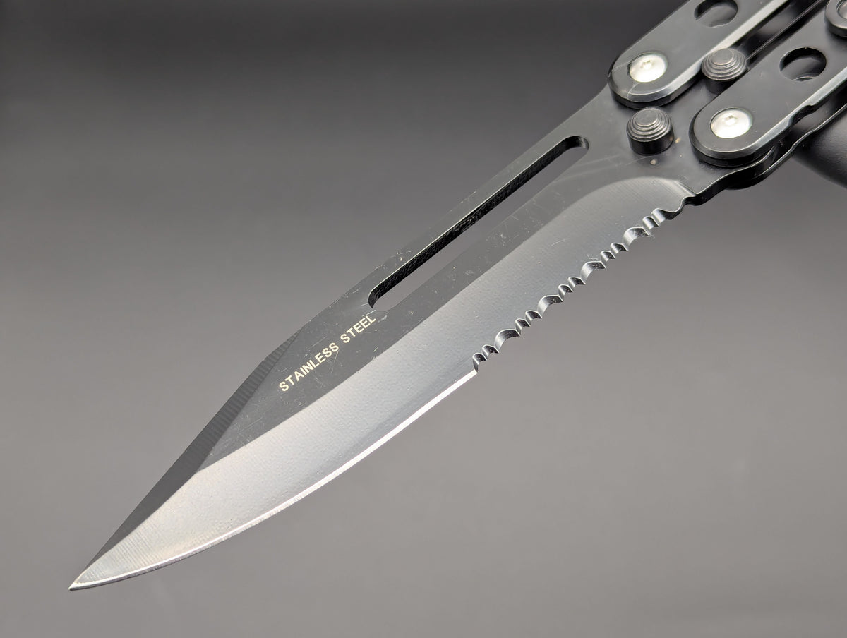 Super Knife Black Trench Balisong Zombie Killer