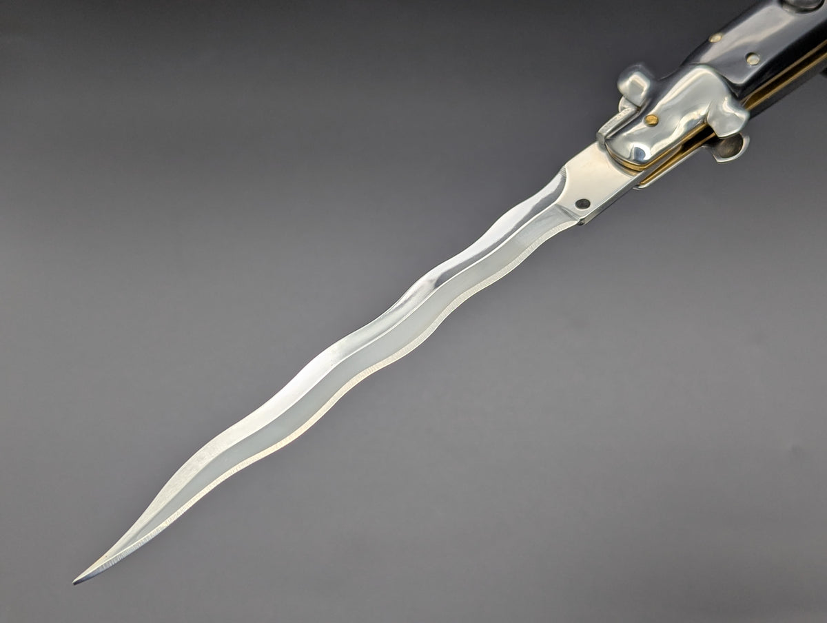 13" KRIS BLADE BLACK COMPOSITE ITALIAN STYLE STILETTO