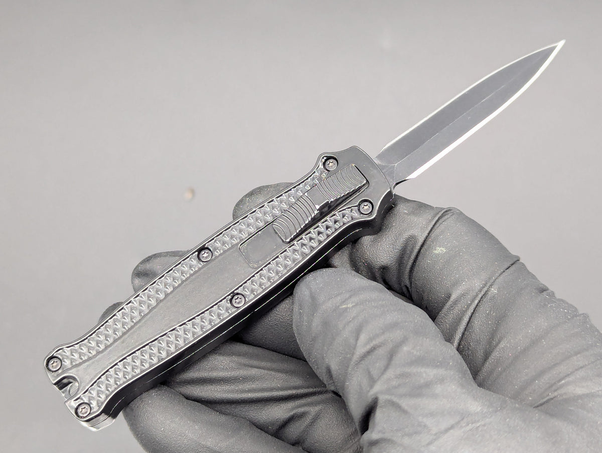 BLACK PIRANHA MINI D/A OTF KNIFE DAGGER BLADE