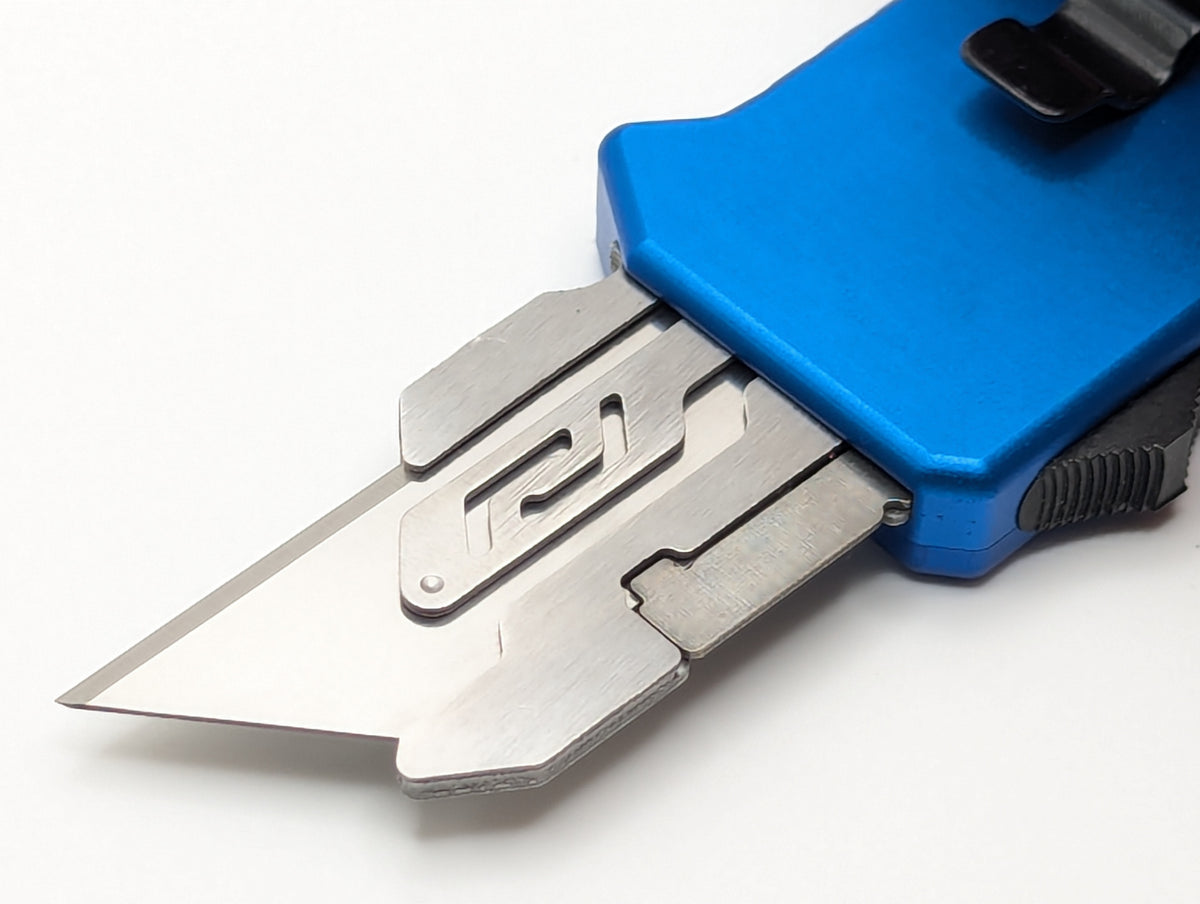 Blue D/A Box Cutter OTF Knife