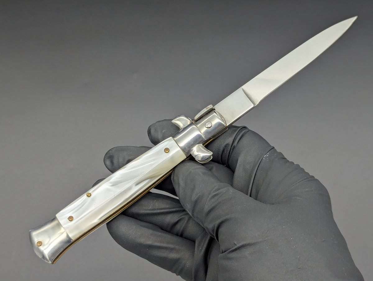 7.75" B ROSTFREI BELTRAME FAUX PEARL ITALIAN STILETTO