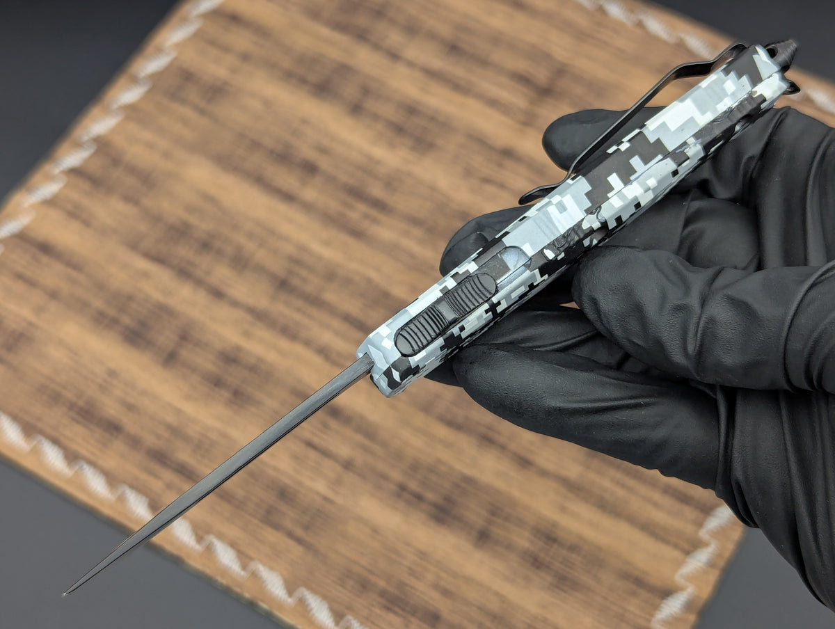 7" Mini Digital Urban Camo D/A OTF Knife
