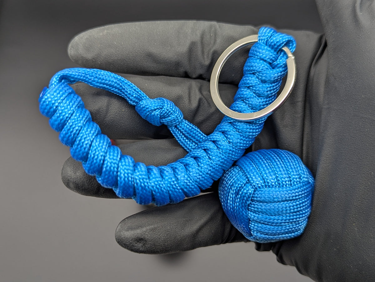 3 Oz Sky Blue Monkey Fist Keyring