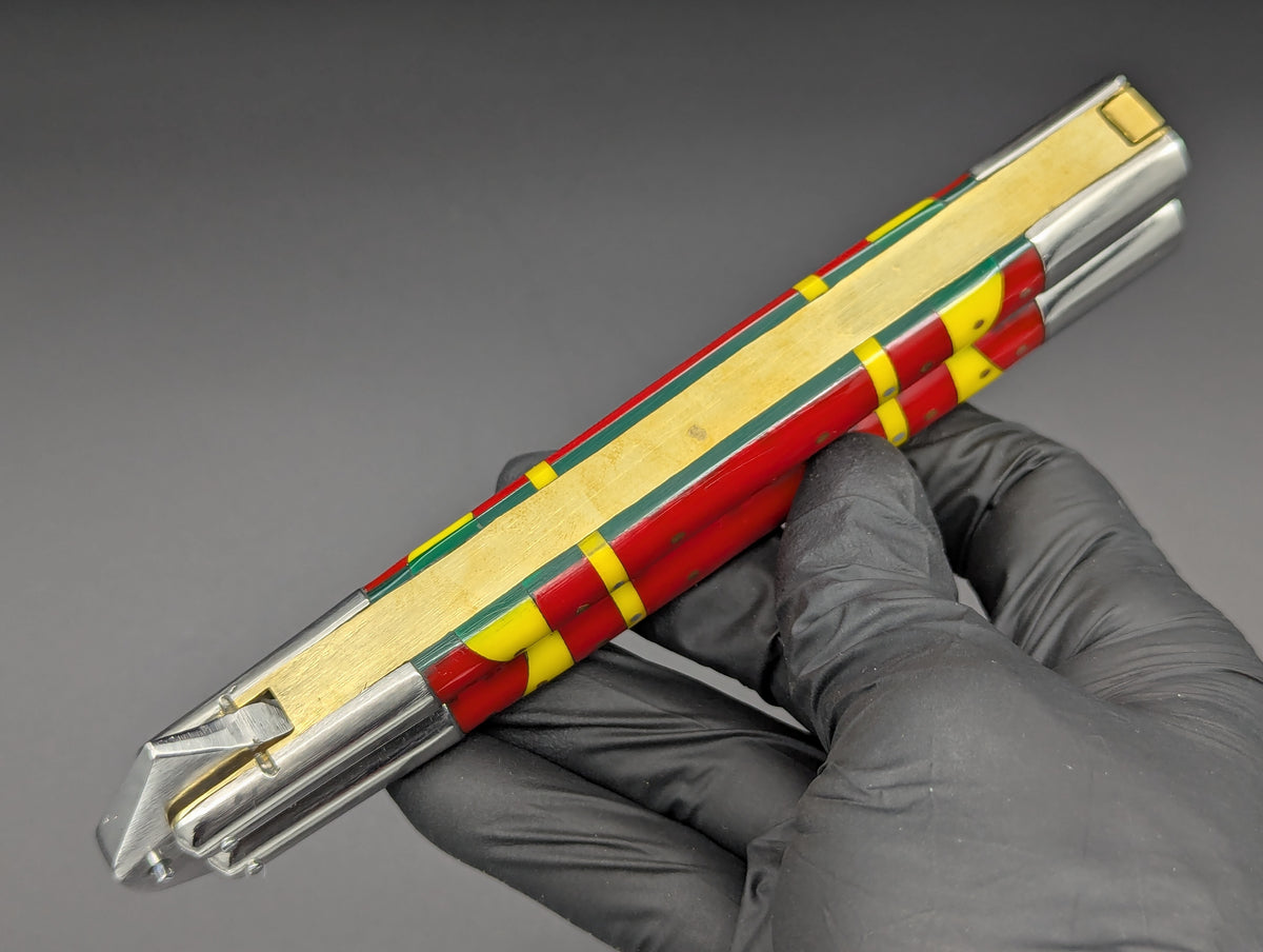 29cm 268g KRIS BLADE FIESTA FHM BALISONG RED/ YELLOW