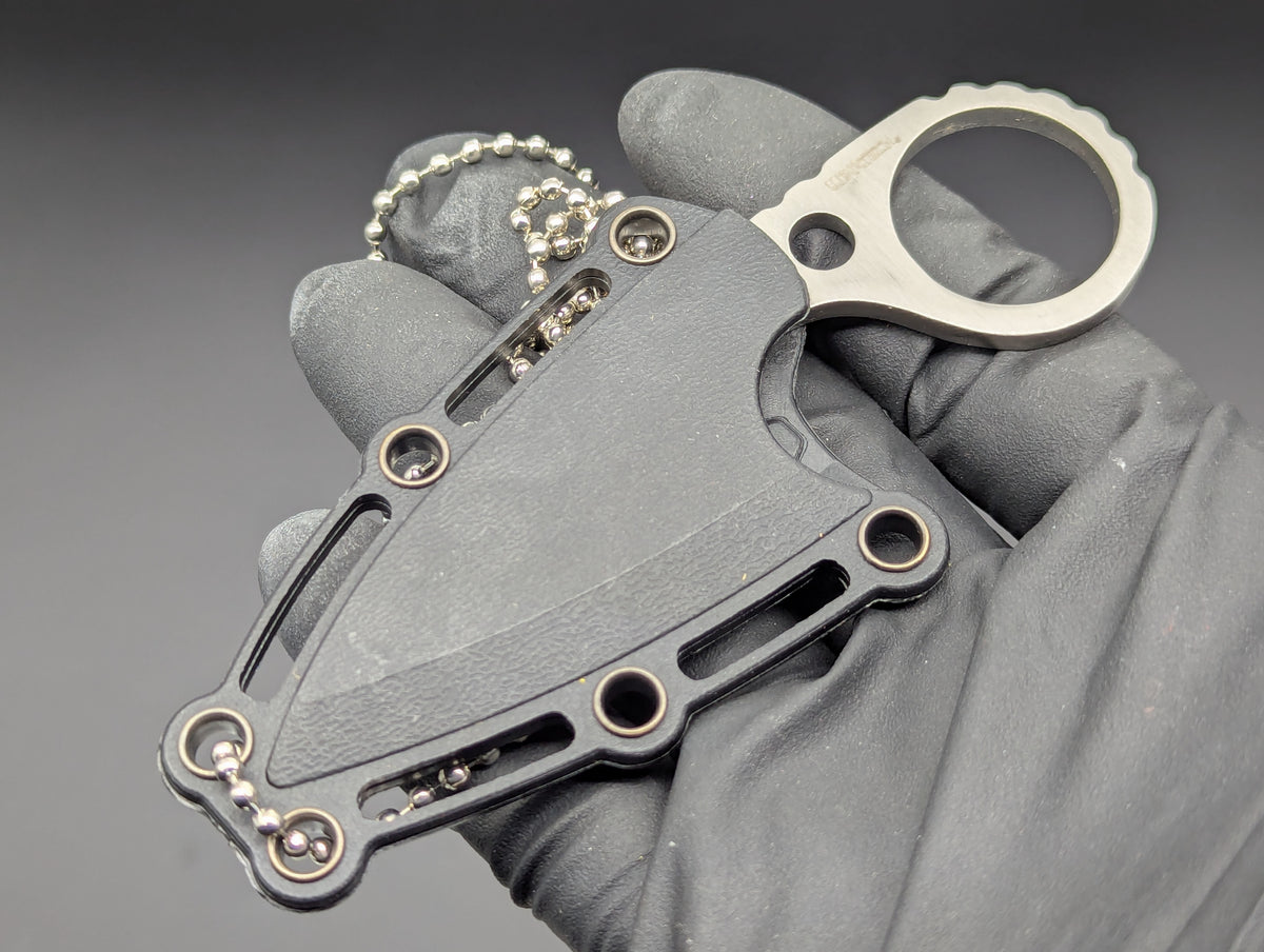 4" Wartech Ghost Skull Karambit Neck Knife Stainless