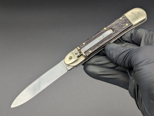 ANTIQUE BONSA "SPRINGER" SWITCHBLADE LEVERLOCK KNIFE