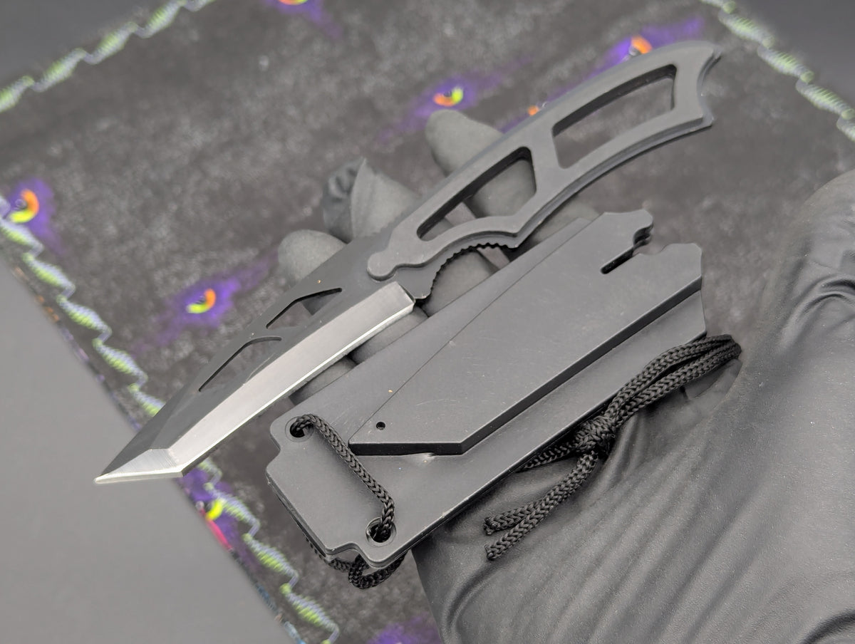 6.75" Tactical Outdoorsman Neck Knife w/ Whistle