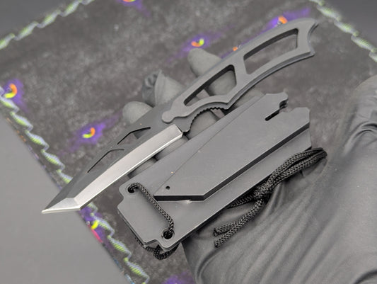 6.75" Tactical Outdoorsman Neck Knife w/ Whistle