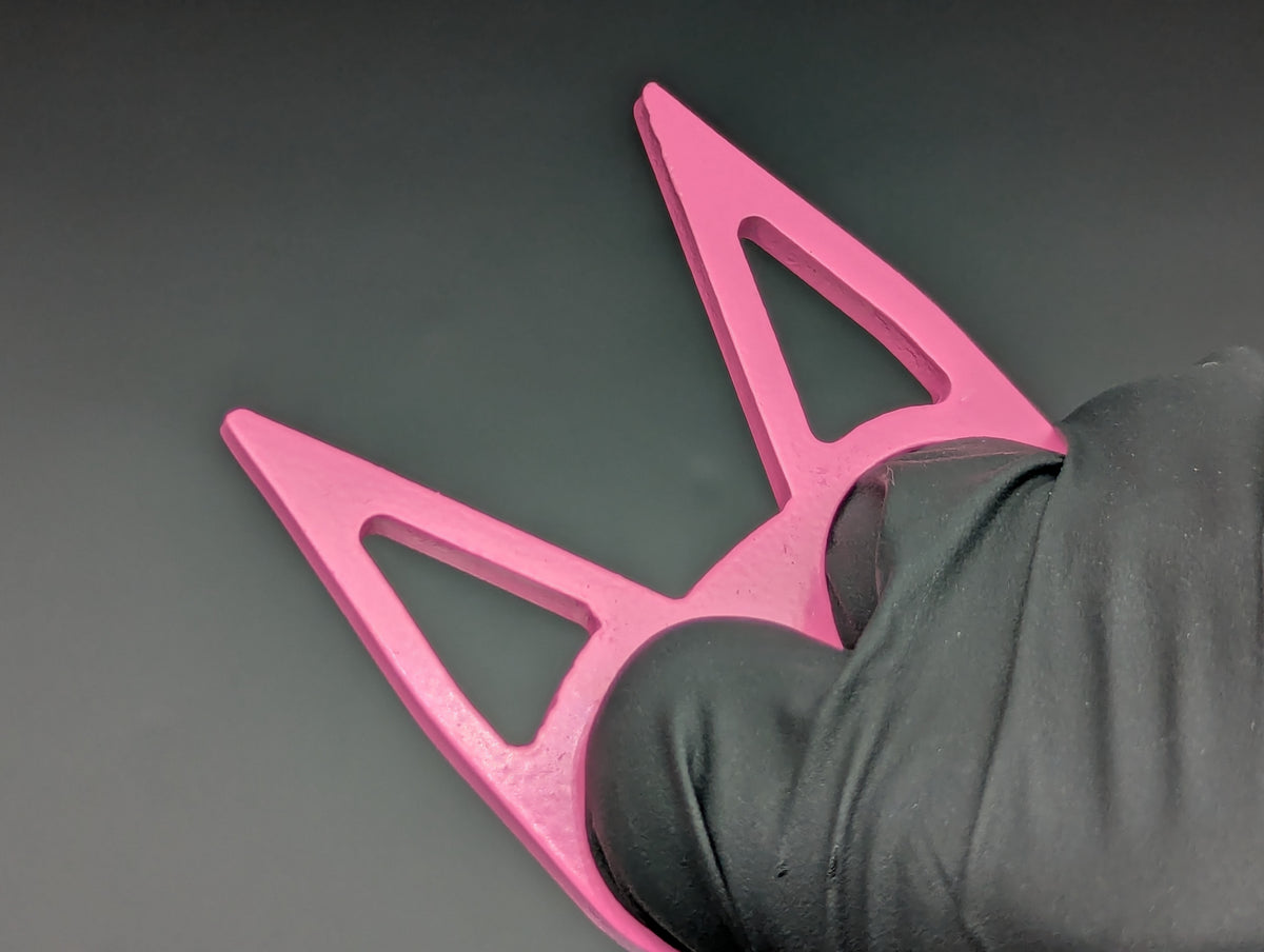 PINK STEEL CAT SELF DEFENSE KEYRING