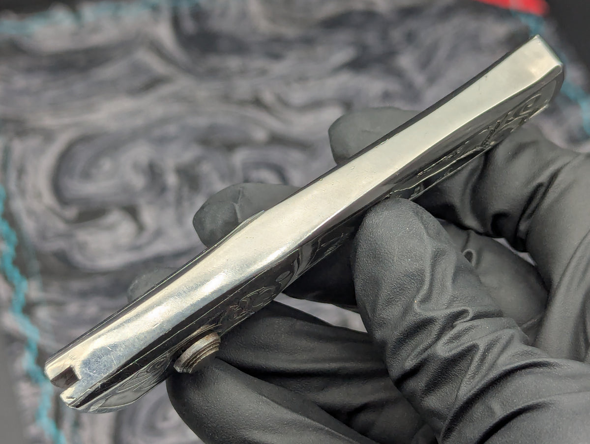 Engraved Stainless Russian Prison Made RPK Automatic Switchblade Knife