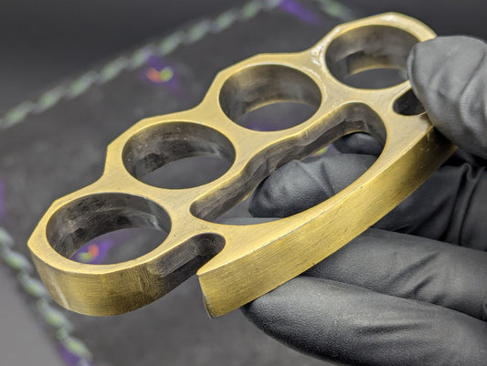 Antique Bronze Classic Square Top Brass Knuckles