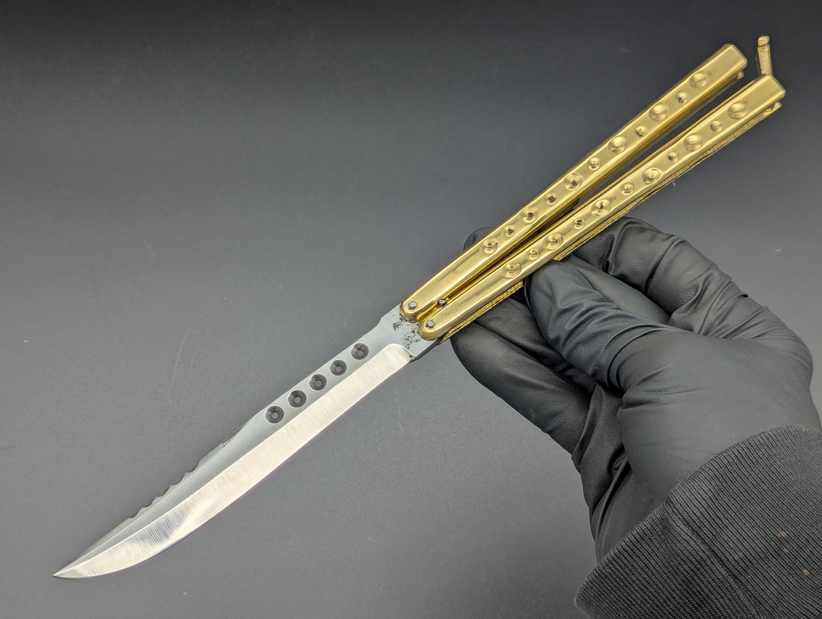 29 CM RAMBO TRADITIONAL FHM BRASS BALISONG