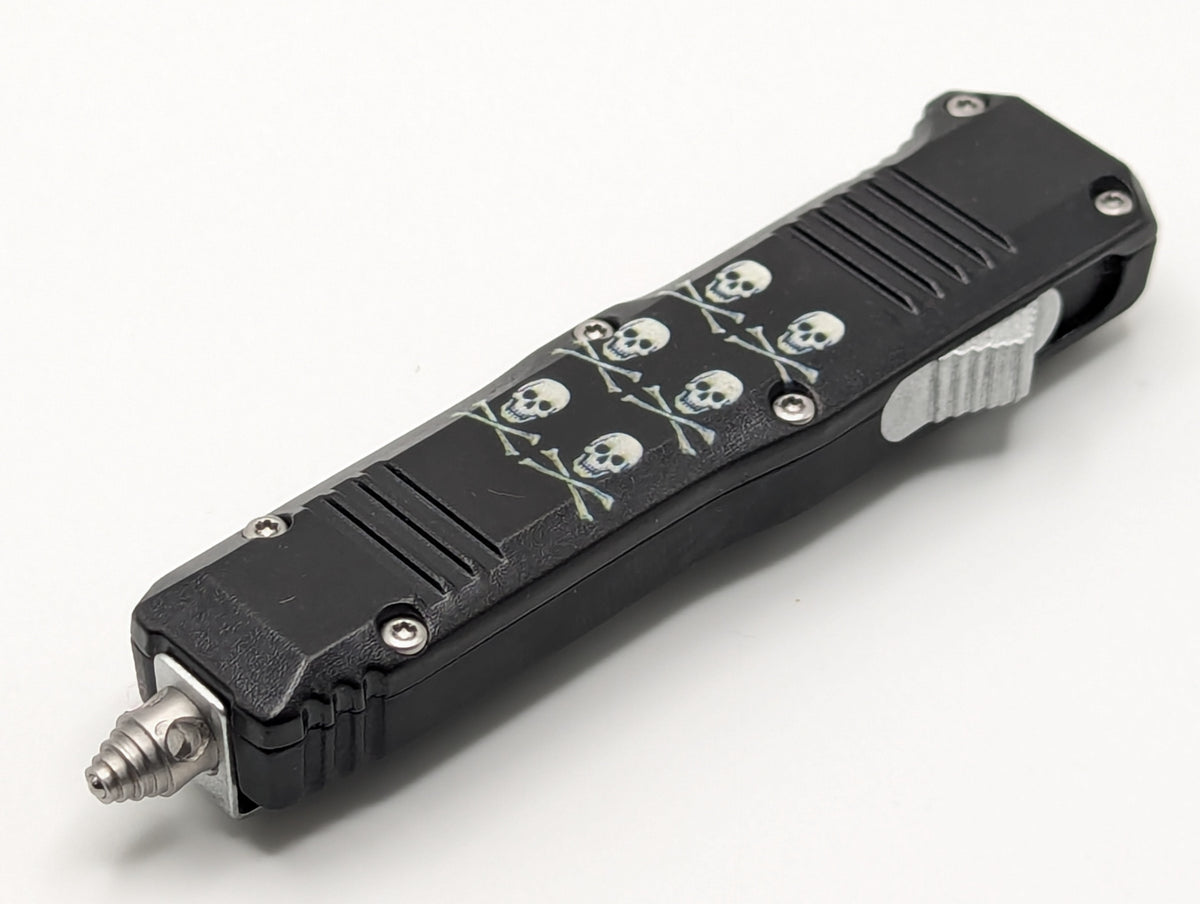 7" Mini Double Edge Skull D/A OTF Knife