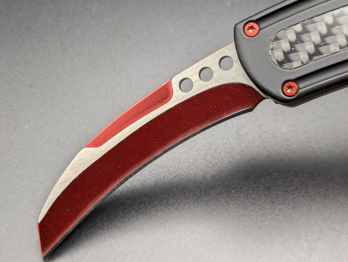 8.25" Red Tac D/A OTF Karambit