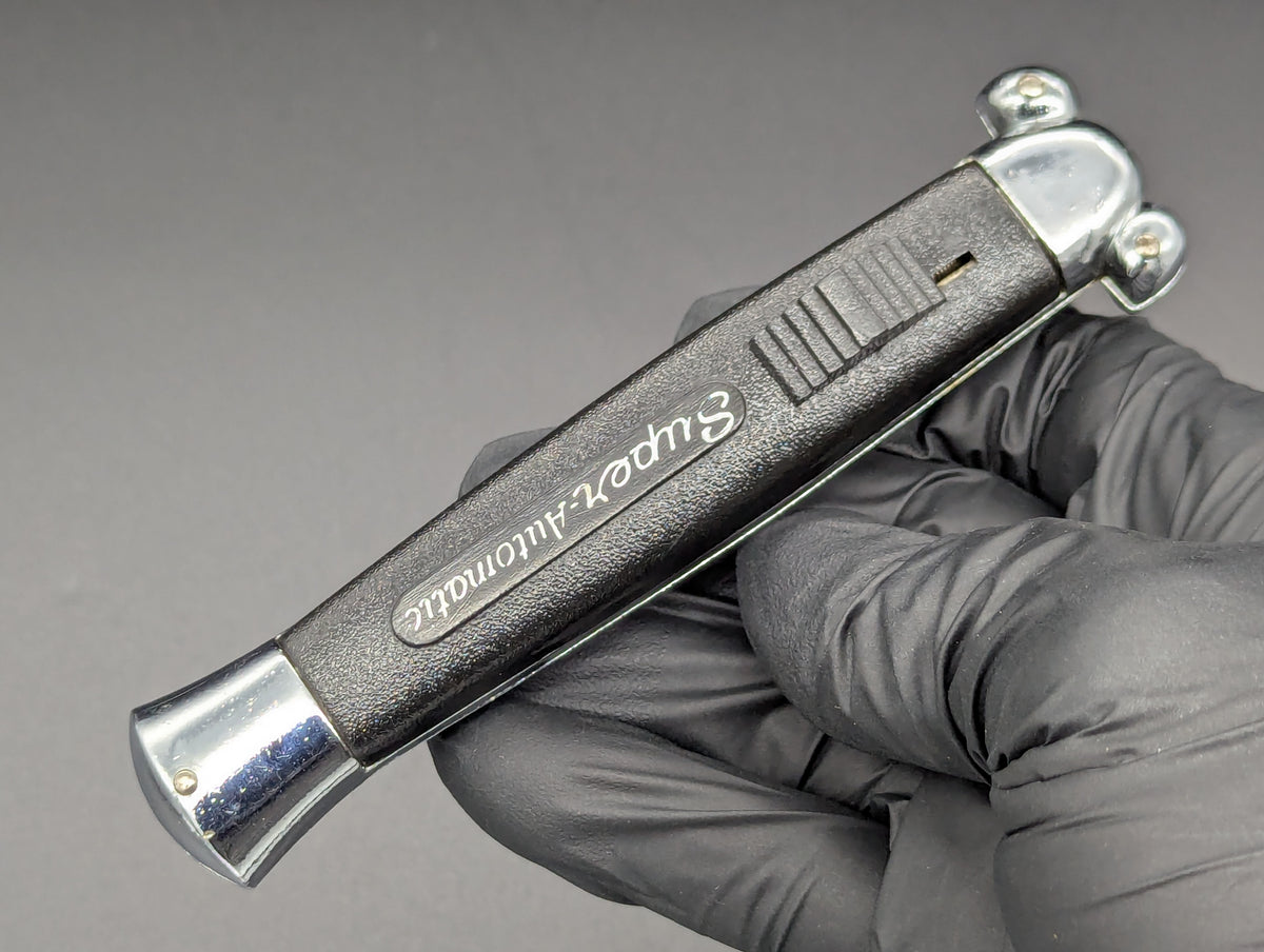 VINTAGE 80'S BLACK "SUPER-AUTOMATIC" OTF KNIFE