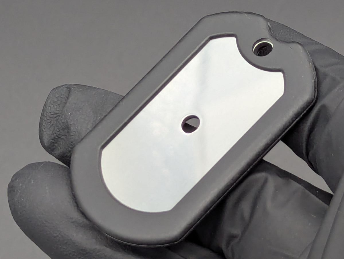 BLACK A.R.S. KNIVES 440c RAZORS EDGE DOG TAG