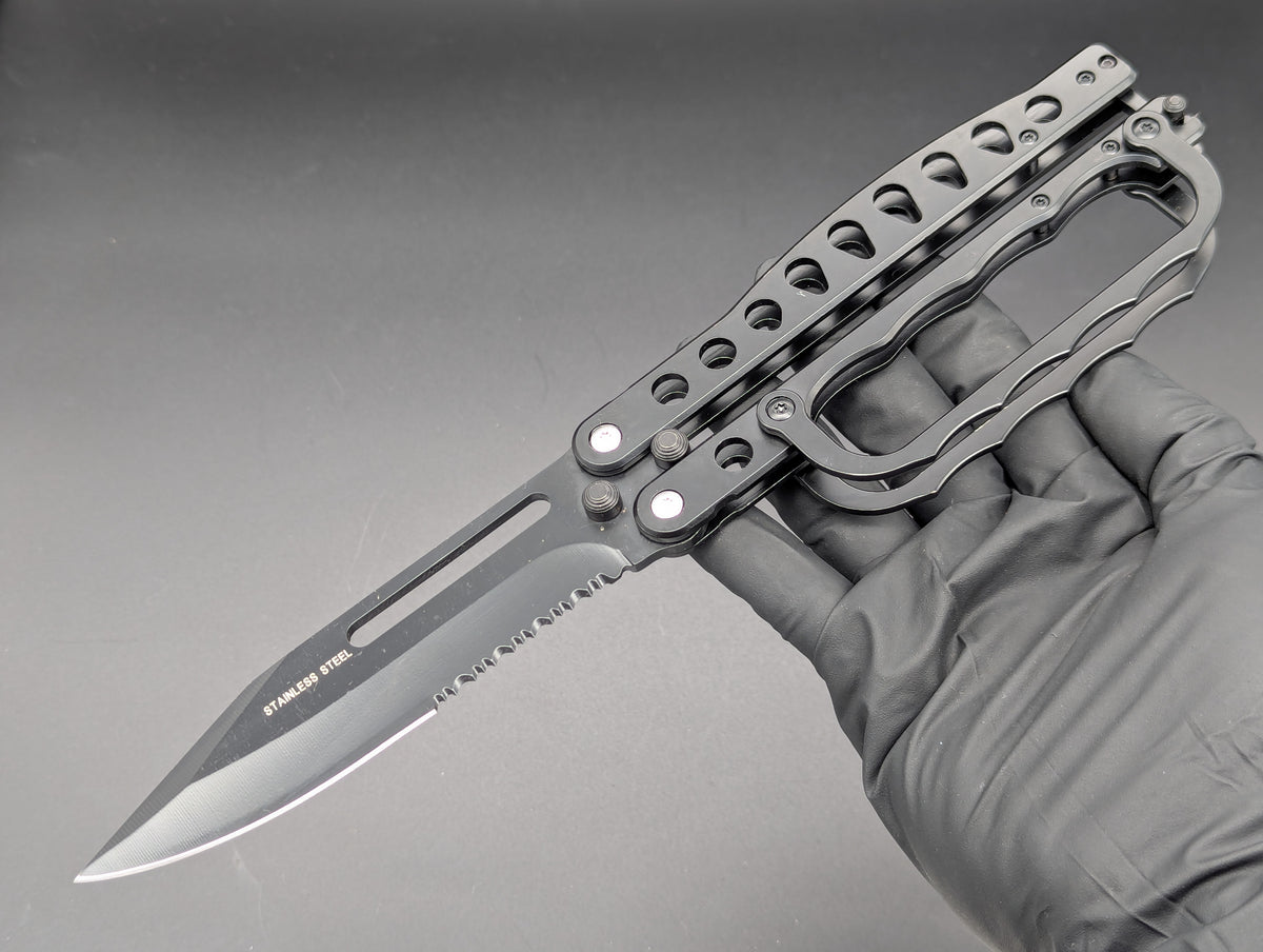 Super Knife Black Trench Balisong Zombie Killer