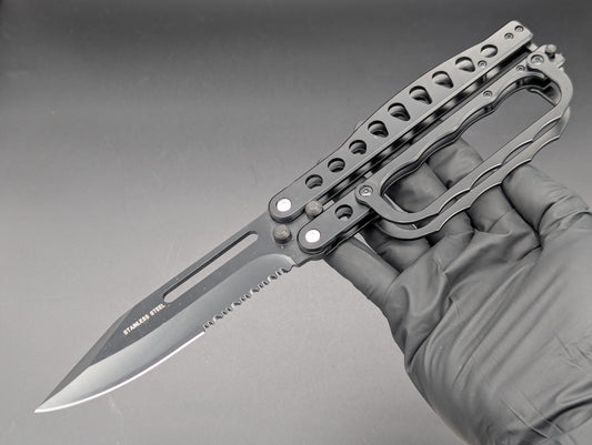 Super Knife Black Trench Balisong Zombie Killer