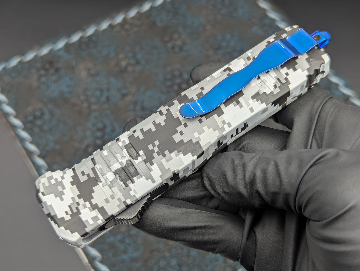 Urban Digi Camo Blue Hellhound D/A OTF Knife