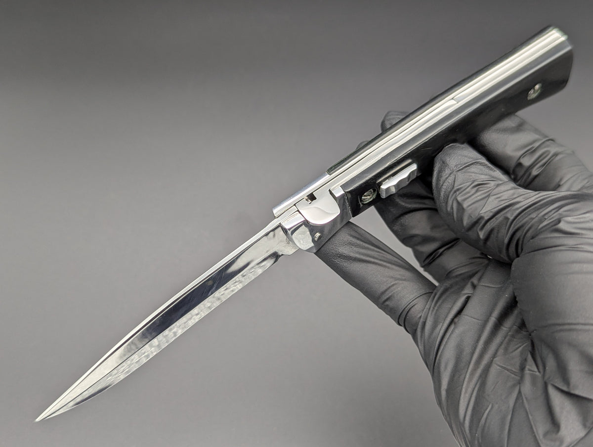 Black Russian Handmade THIEF Switchblade Knife SGL