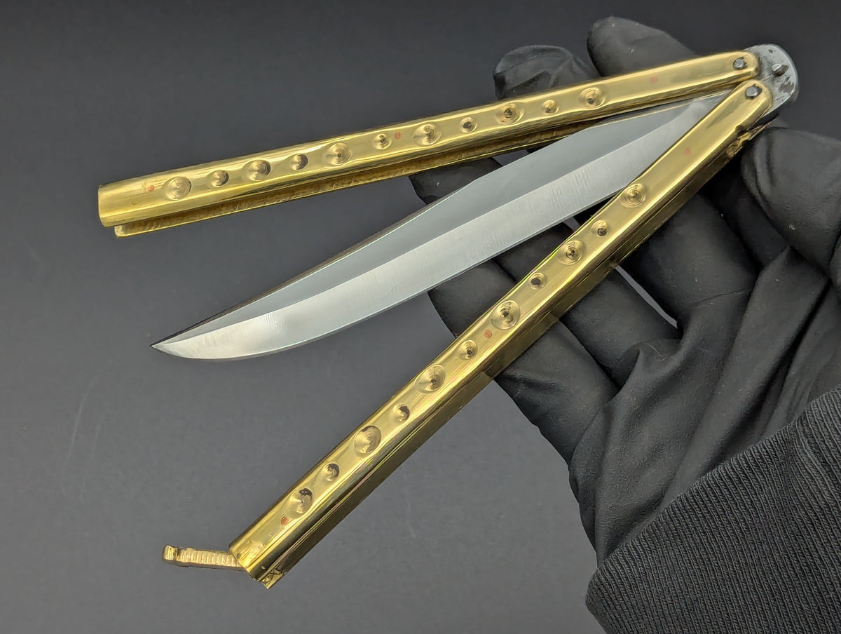 11" BRASS & STEEL CLIP POINT PHILIPPINES HANDMADE BALISONG