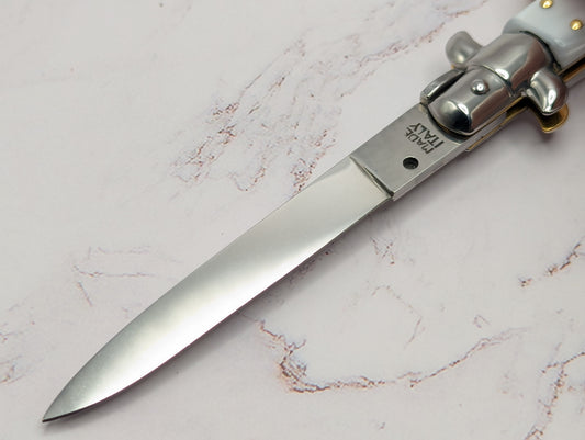 9" Renzo Beltrame Imitation Pearl Flat Grind Italian Stiletto