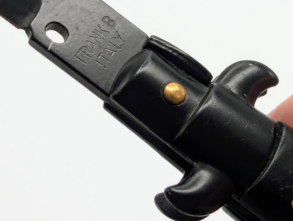 9" Frank Beltrame Black Tactical Italian Stiletto Dag