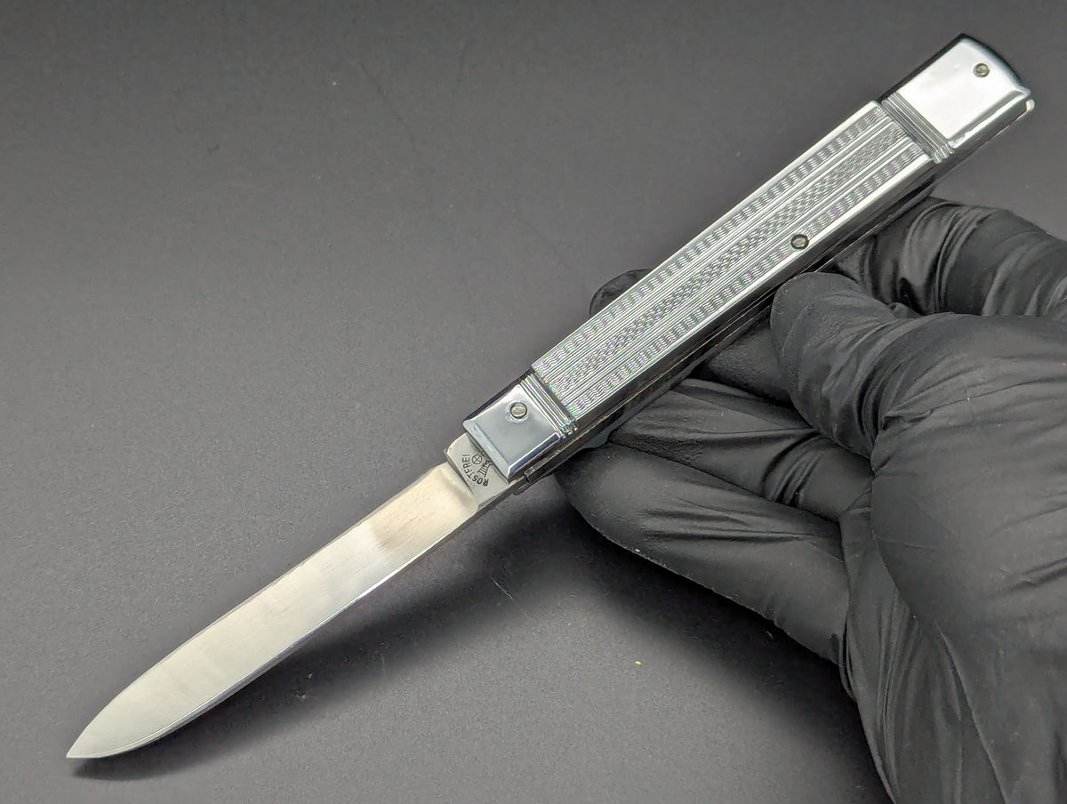 NOS ANTIQUE STAINLESS STEEL BONSA SWITCHBLADE LEVERLOCK KNIFE
