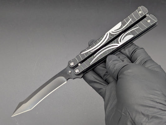 Spiderfly Old School Butterfly Knife Black