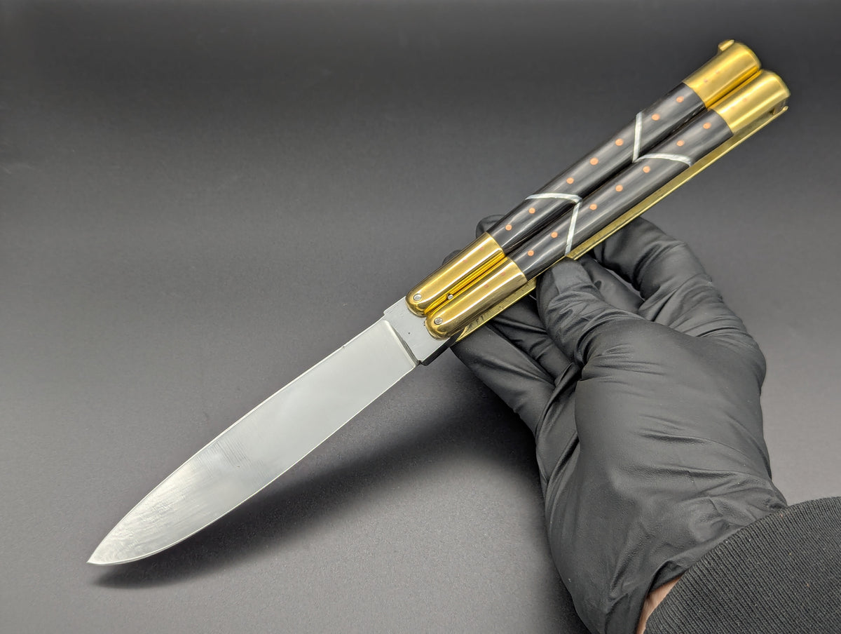 11" ABEST CUSTOM CARABAO HORN FHM BALISONG #2