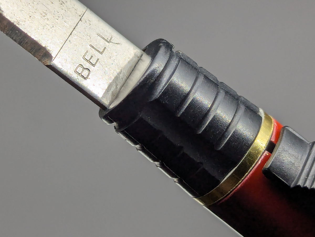 Vintage BELL Brand D/A OTF Gentleman's Pen Red & Gold