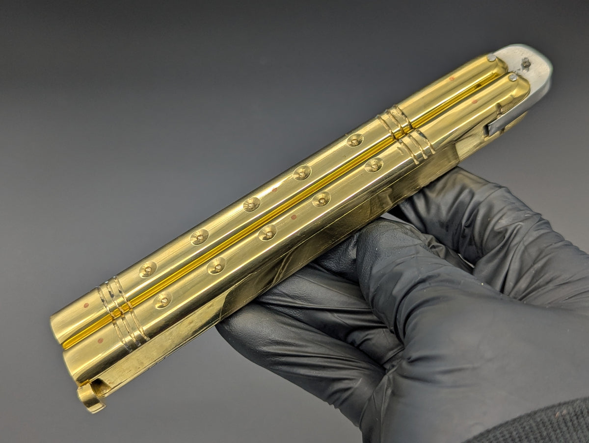 11" 336 GRAM HEAVYWEIGHT FHM BALISONG BRASS/ DROP
