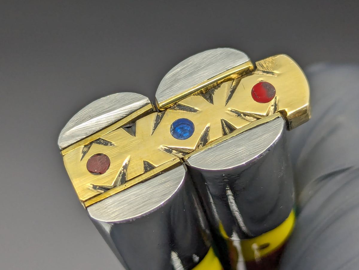 29cm 270g FIESTA FHM BALISONG YELLOW/ RED CLIP POINT