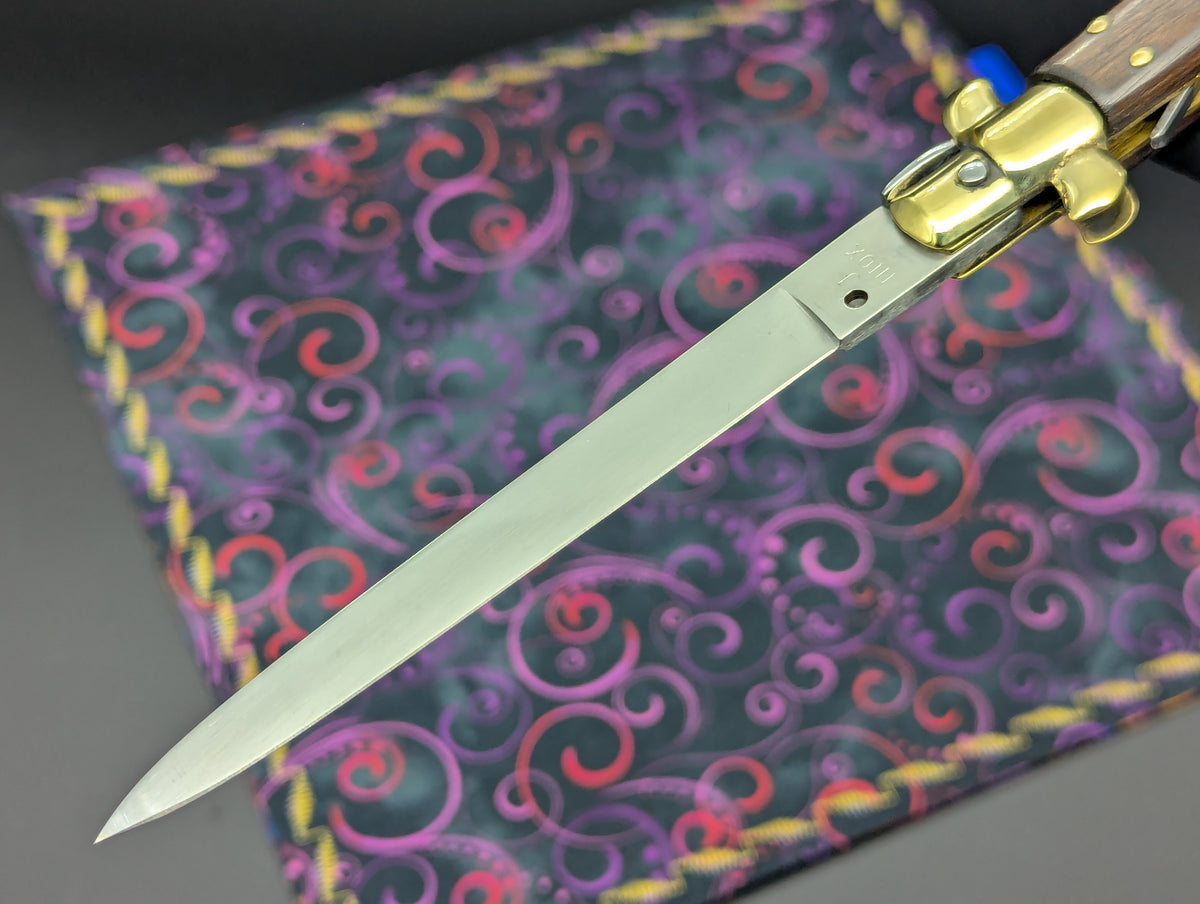 Vintage J/ INOX 11" Solid Wood & Brass Italian Stiletto
