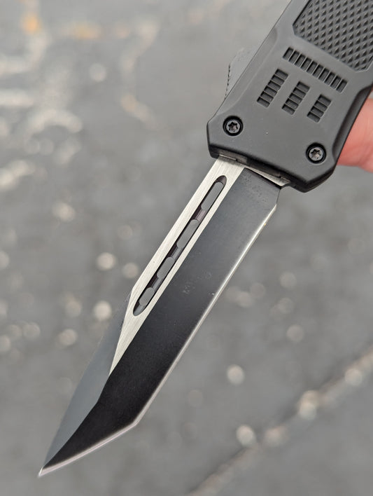 8.25" Tanto CQB OTF Automatic Knife Black Tactical