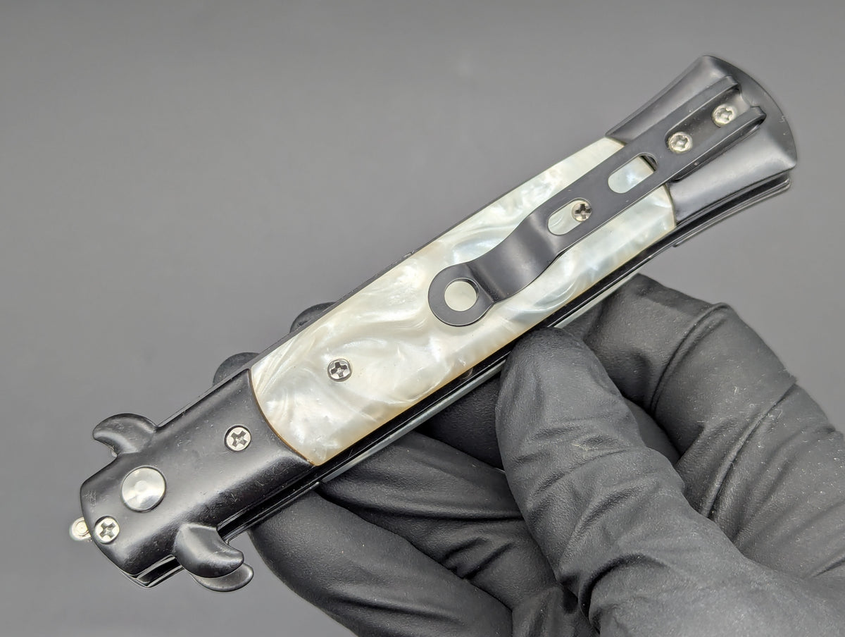TACTICAL PEARL MILANO DIABLO STILETTO SWITCHBLADE KNIFE