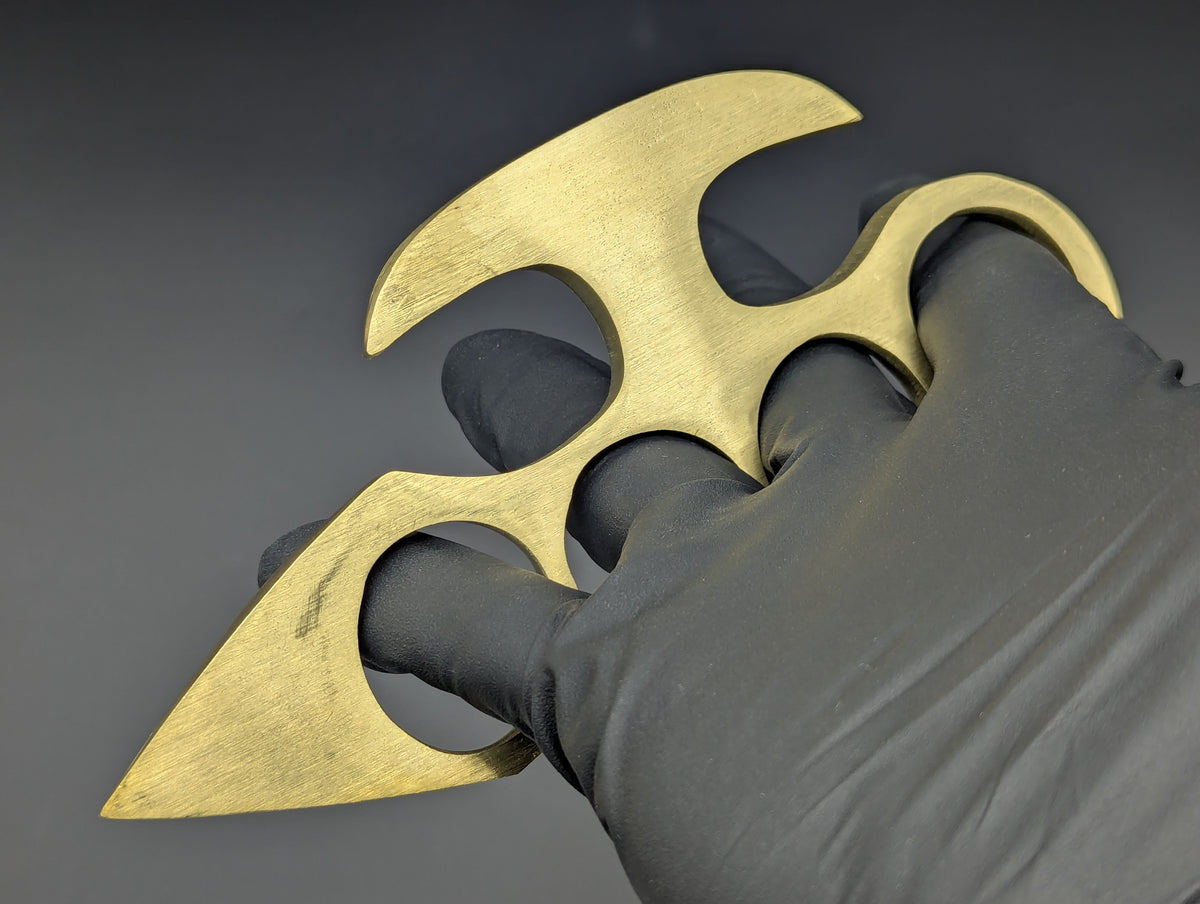 5TH ACE LINCOLN STYLE SOLID BRASS STOCK KNUCKLE DUSTER