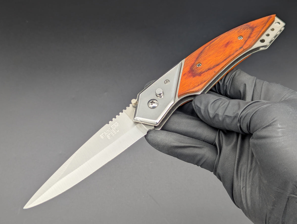 9.25"XL ROSEWOOD HAWK AUTOMATIC OPENING KNIFE