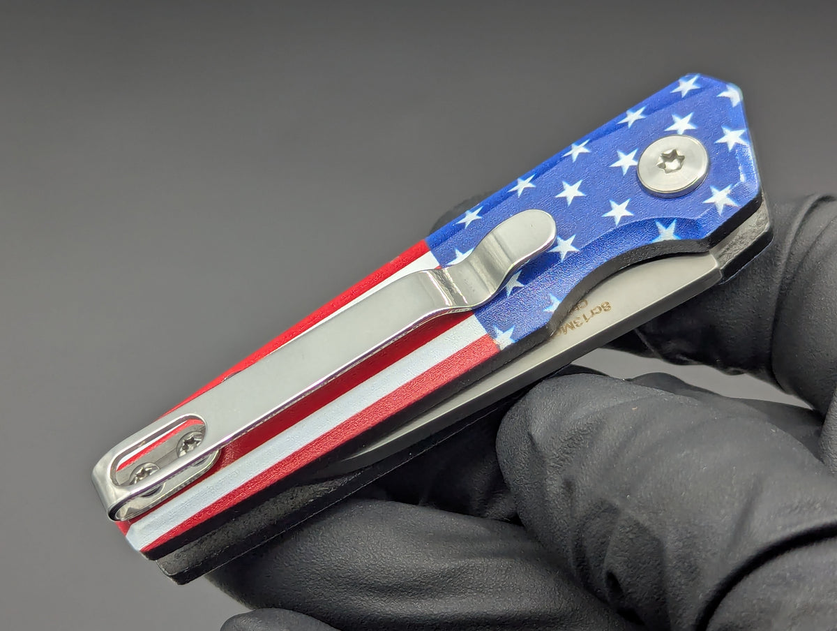 USA STARS AND STRIPES CALIFORNIA LEGAL SWITCHBLADE KNIFE